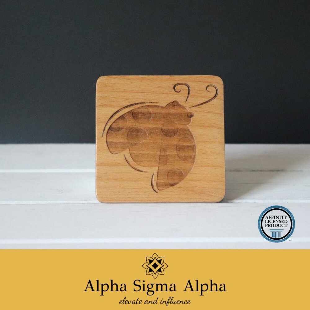 Alpha Sigma Alpha LadyBug (Set of 4 Coasters)